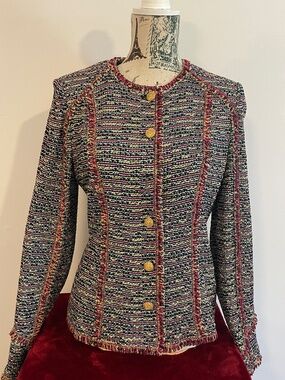 ST JOHN - Multi-Color Knit Blazer